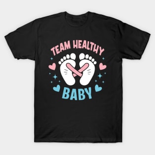 Funny gender reveal team healthy baby party supplies T-Shirt